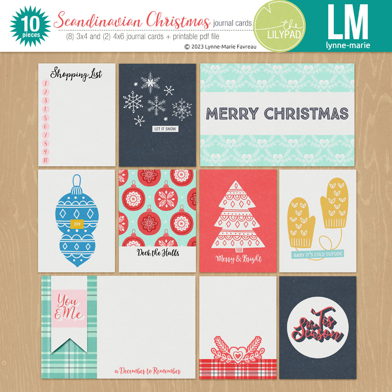 Scandinavian Christmas journal cards