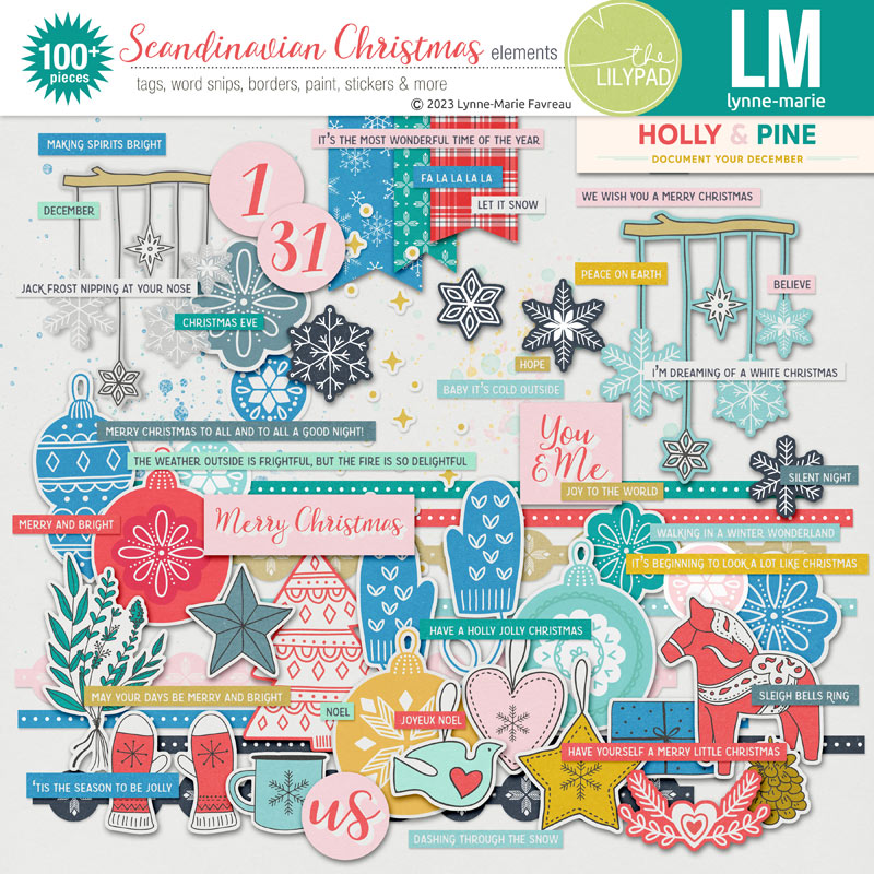 Scandinavian Christmas elements