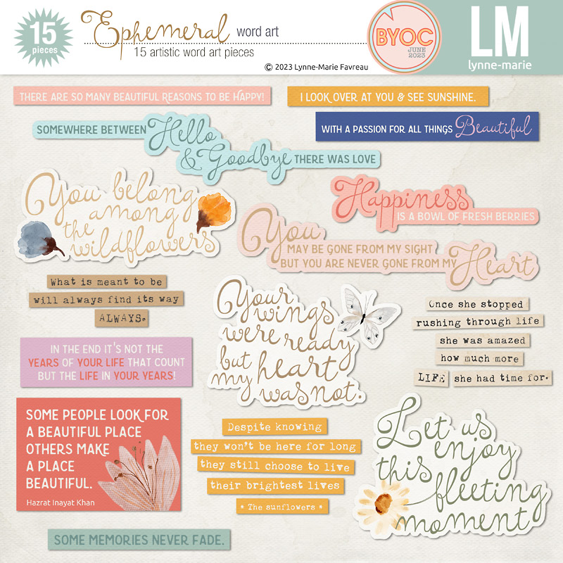 Ephemeral word art