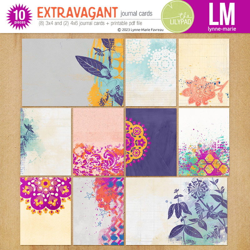 Extravagant journal cards