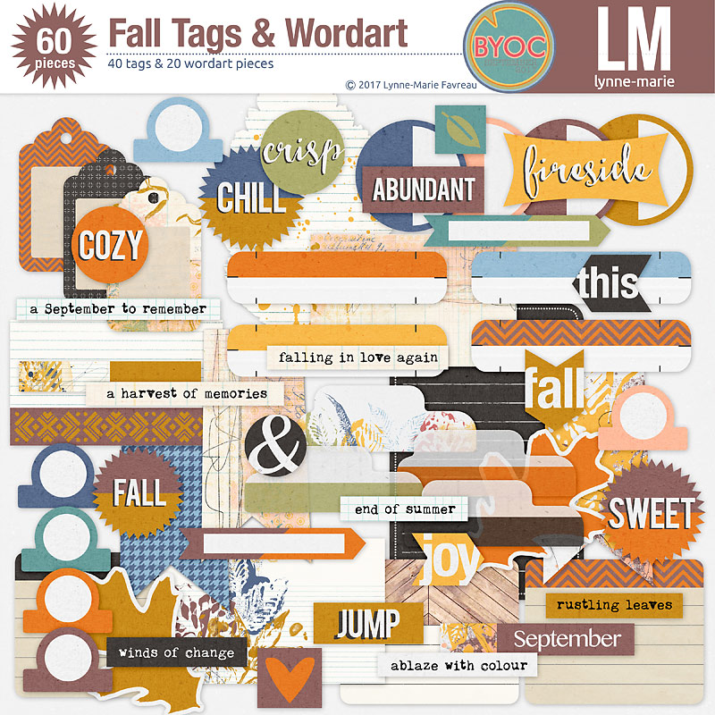 Fall Tags & Wordart