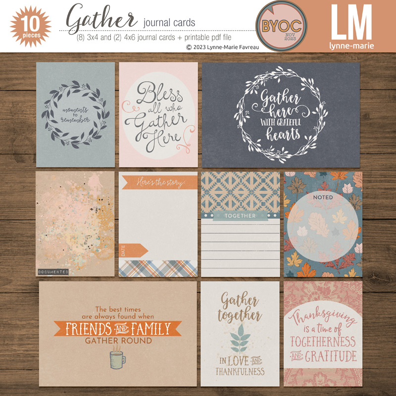 Gather journal cards