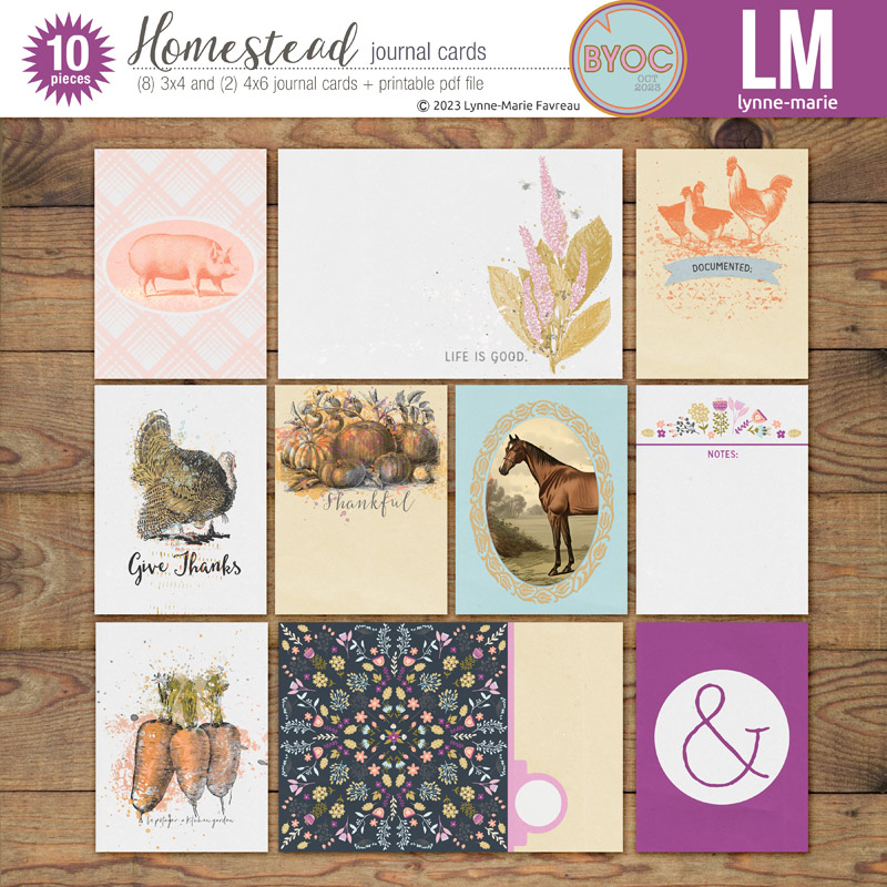 Homestead journal cards