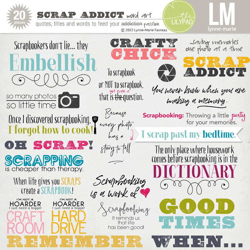 Scrap Addict word art