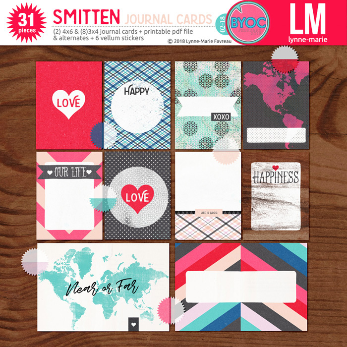 Smitten journal cards