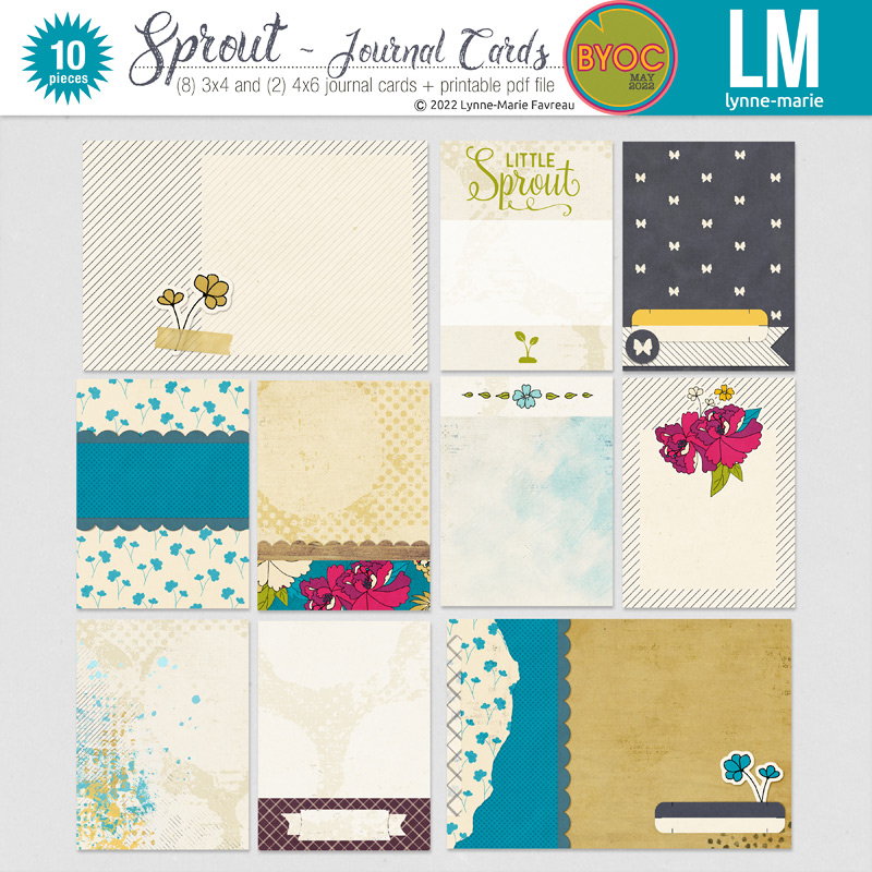 Sprout journaling cards