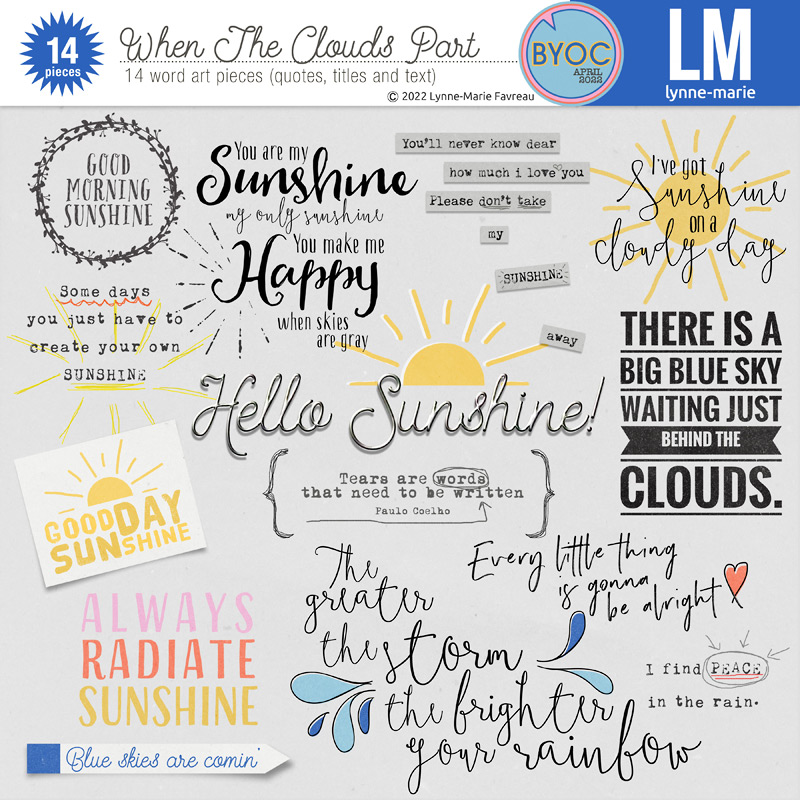 When The Clouds Part - word art