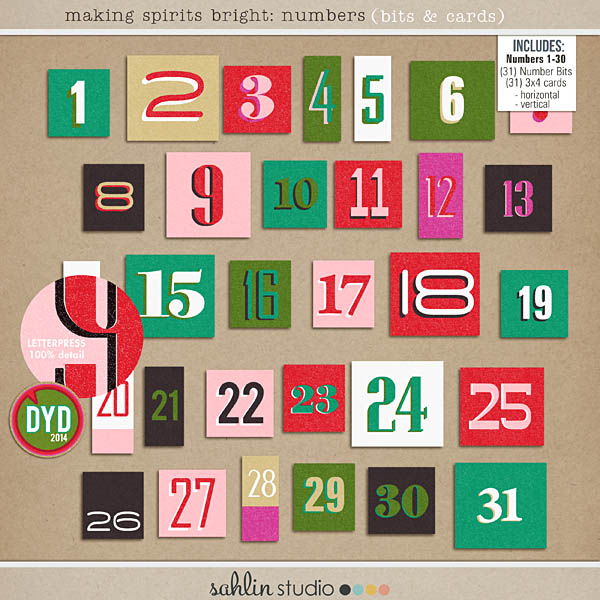making spirits bright: numbers (bits & cards) - Image 2