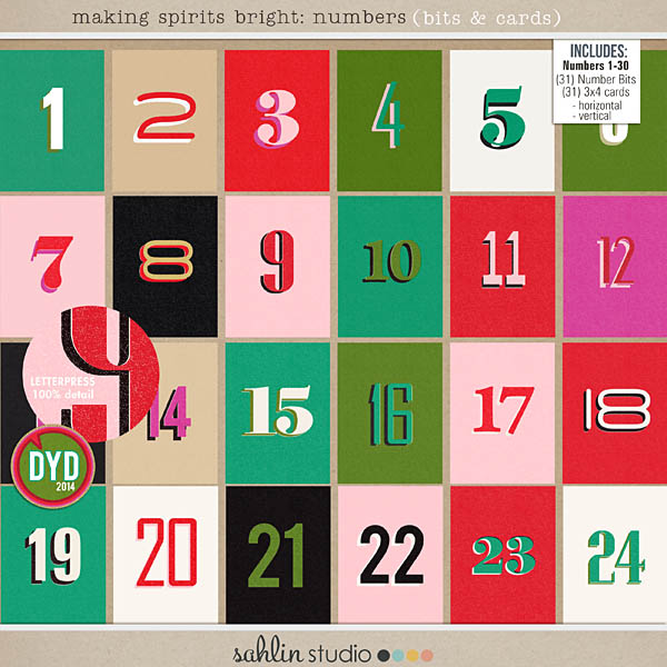 making spirits bright: numbers (bits & cards) - Image 3
