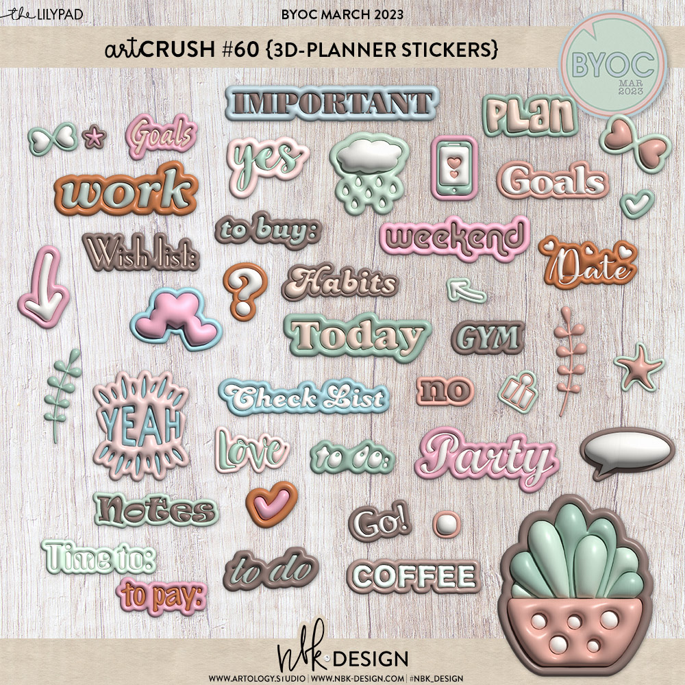artCrush #60 {3D-Stickers}