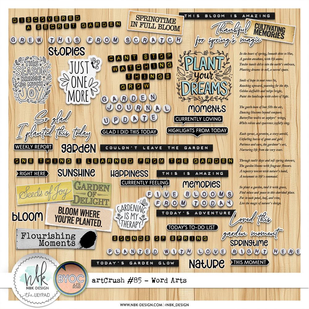 artCrush #85 {Word Arts}