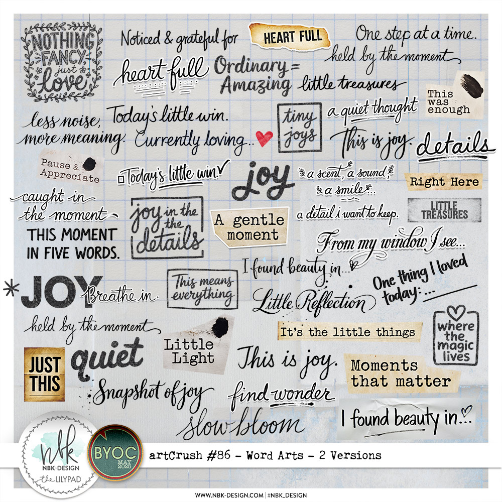 artCrush #86 {Word Arts}