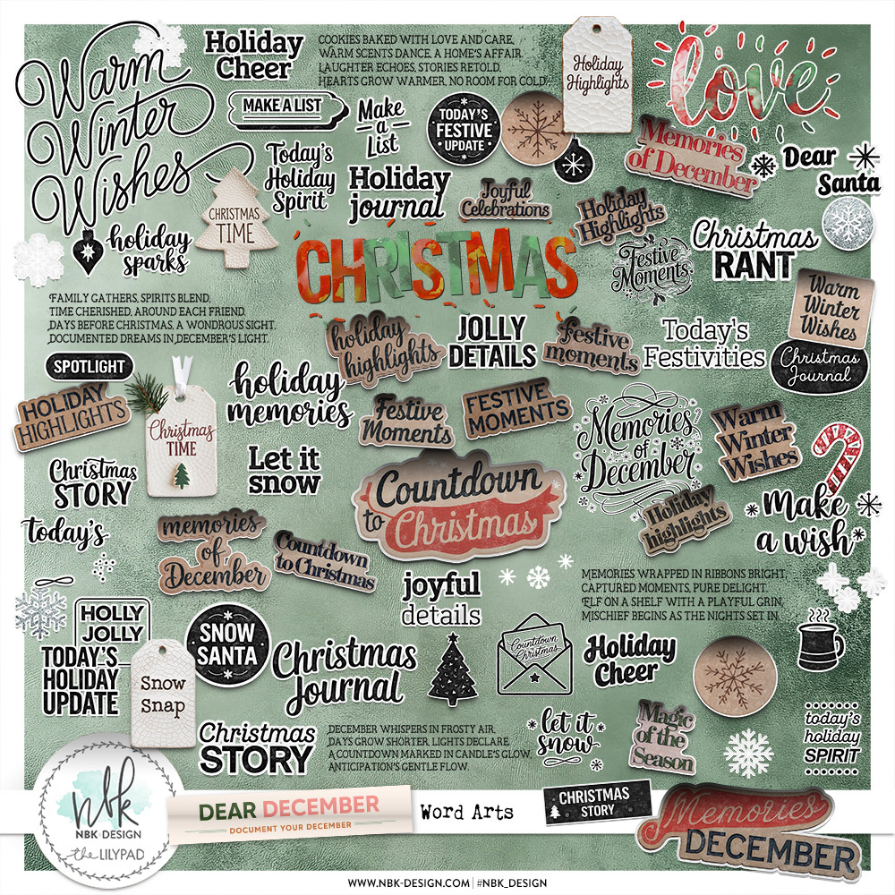 Dear December {Word Arts}