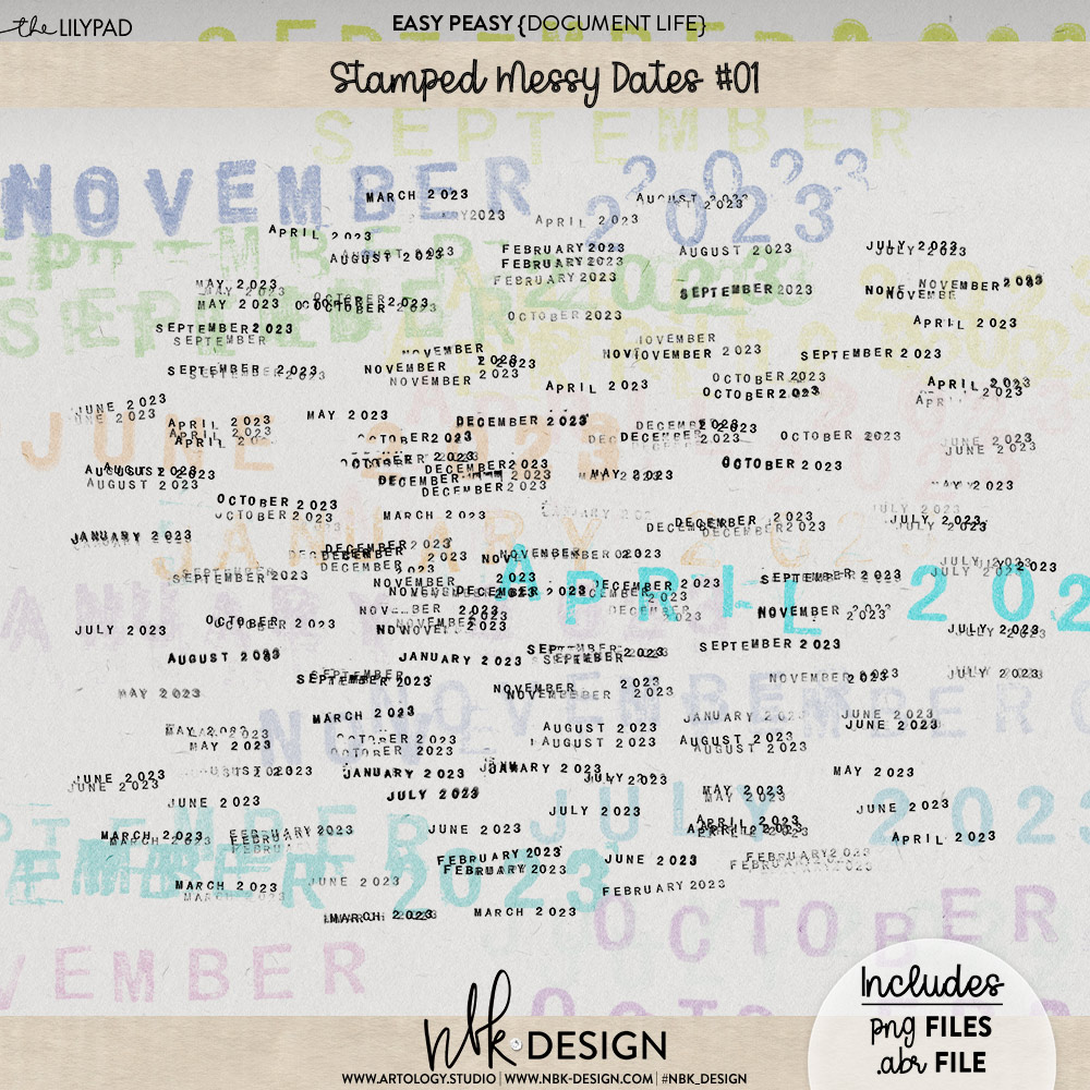 Stamped Dates 2023 {Messy}