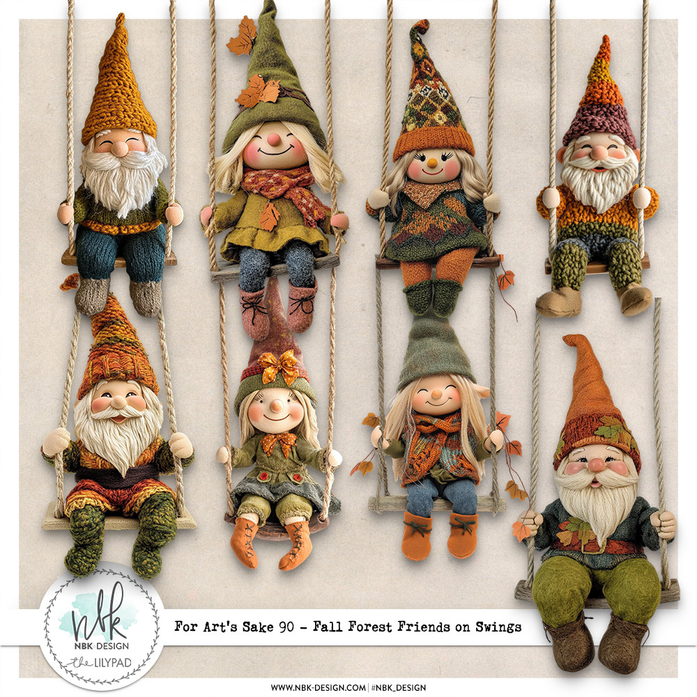 For Art's Sake #90 {Fall Forest Friends on Swings}