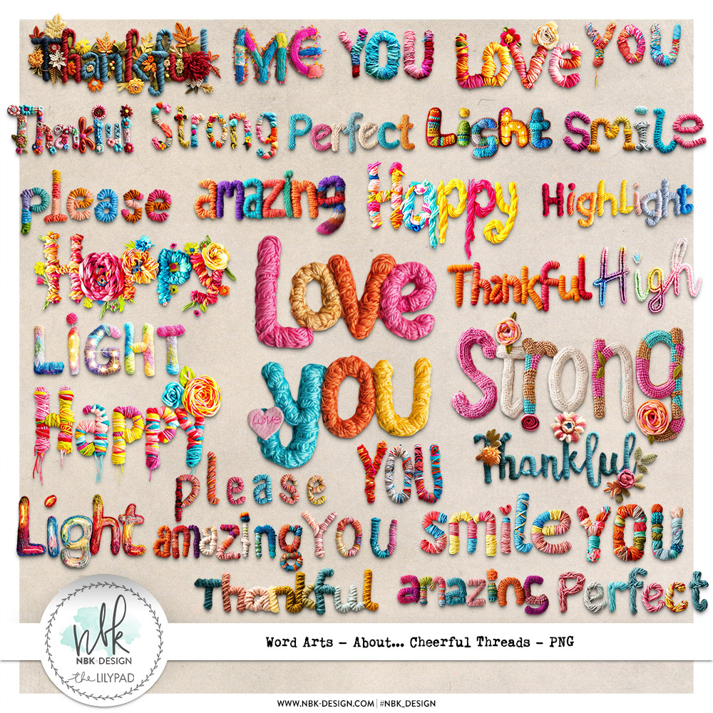 Word Arts about {Cheerful Threads}