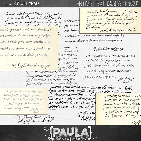 Antique Text Brushes #1 {CU} - Image 2