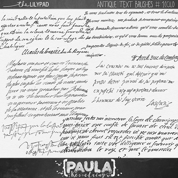 Antique Text Brushes #1 {CU} - Image 3
