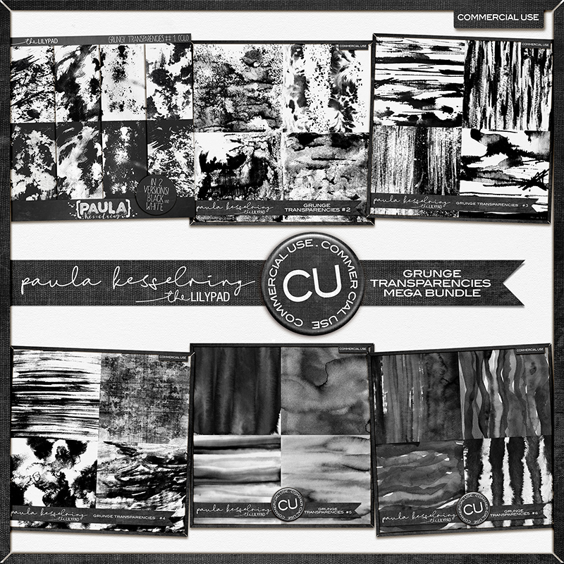 CU - Grunge Transparencies Mega Bundle