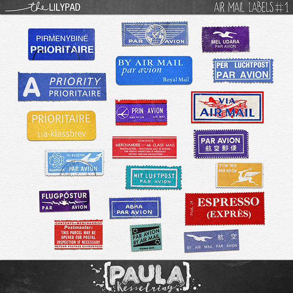 Air Mail Labels #1