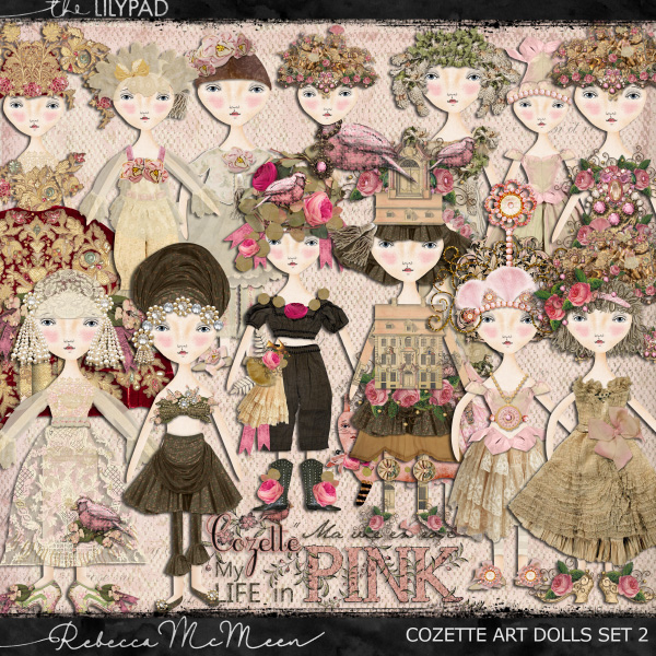 Cozette Art Dolls Set 2