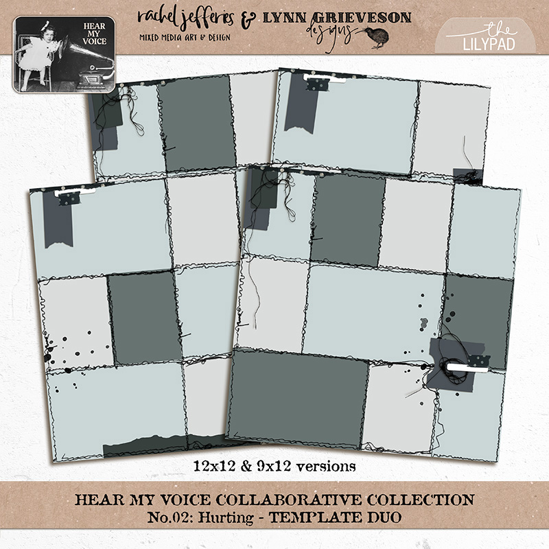 Hear My Voice 02 Hurting Digital Scrapbooking Templates