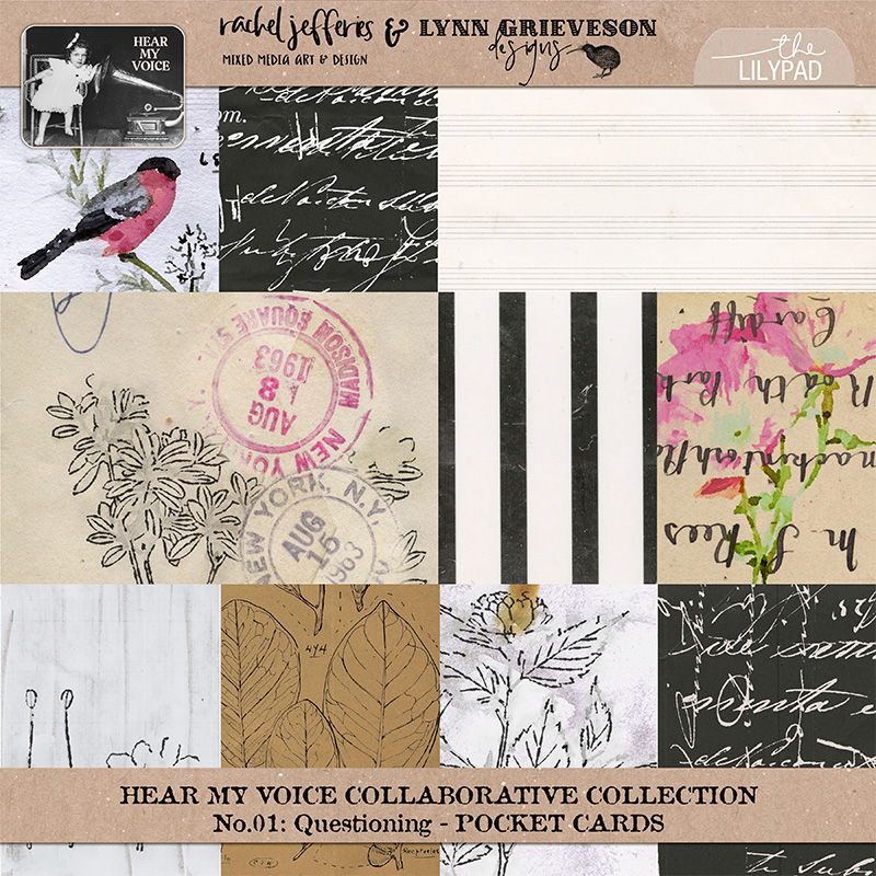Hear My Voice: 01 - Questioning | Digital Scrapbooking Pocket Cards