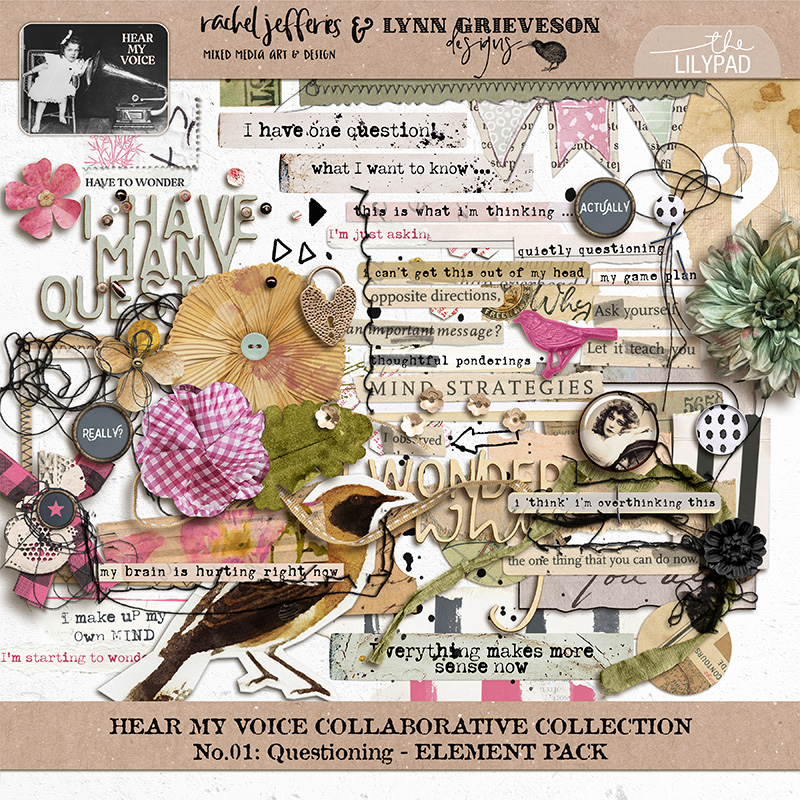 Hear My Voice: 01 - Questioning | Digital Scrapbooking Elements