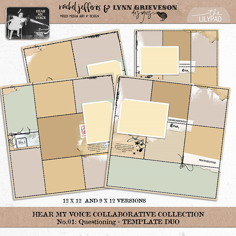 Hear My Voice: 01 - Questioning | Digital Scrapbooking Template Duo