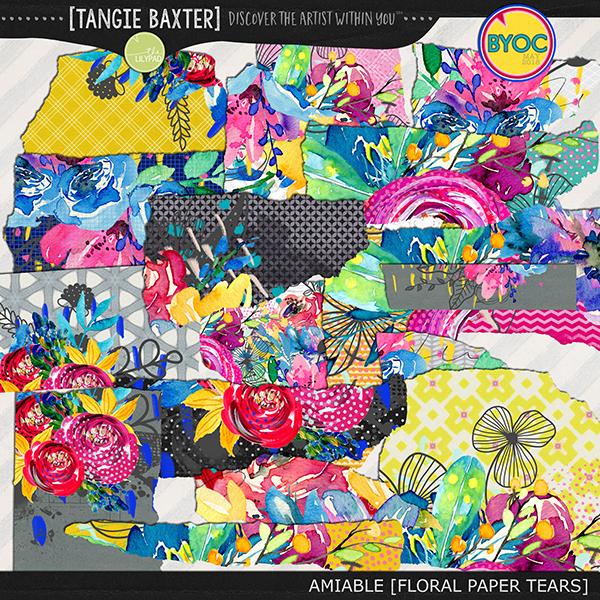 Amiable Floral Paper Tears