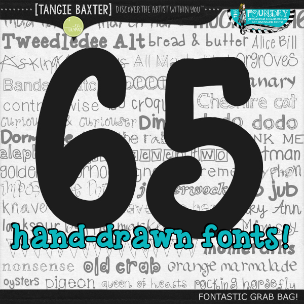 FONTASTIC! Art Journaling 65 Fonts Grab Bag - Image 2