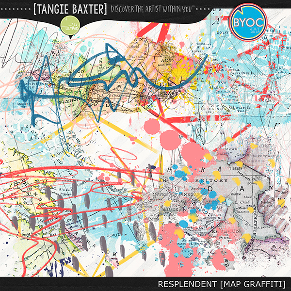 Resplendent Map Graffiti