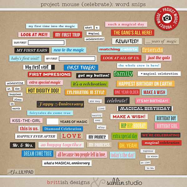 Project Mouse (Celebrate): Word Snips