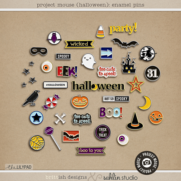 Project Mouse (Halloween): Enamel Pins