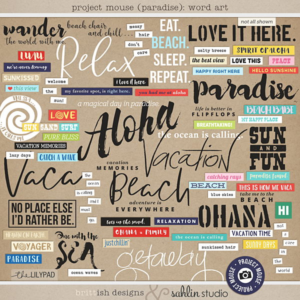 Project Mouse (Paradise): Word Art