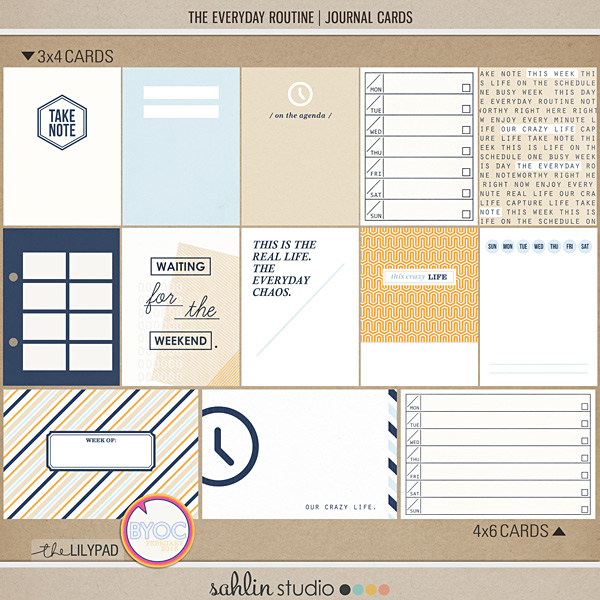 the everyday routine (journal cards)