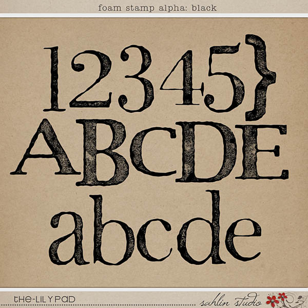 Foam Stamp Alpha - Black