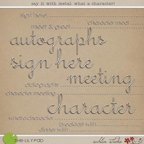 Say it with Metal: What a Character