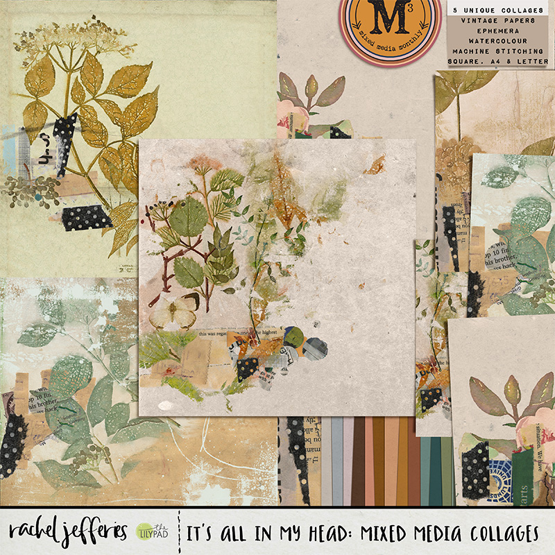 All in my Head : Mixed Media Collages