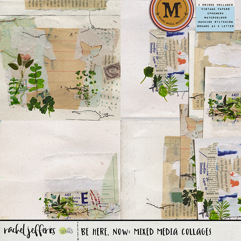 Be Here, Now : Mixed Media Collages