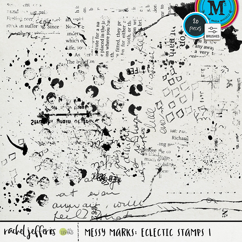 Messy Marks: Eclectic Stamps and Brushes 1