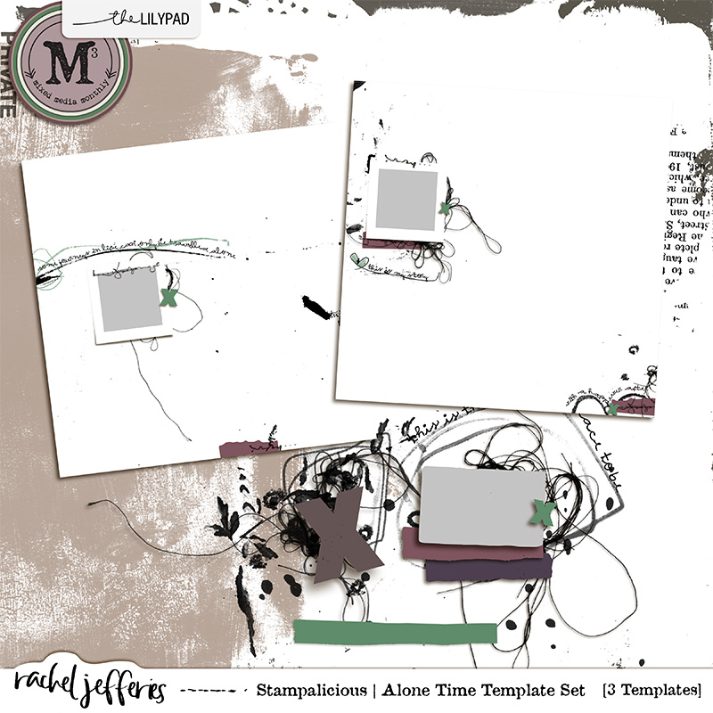 Stampalicious: Alone Time Template Set