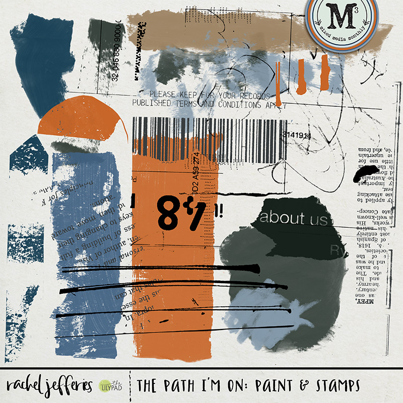 The Path I'm On: Paint & Stamps