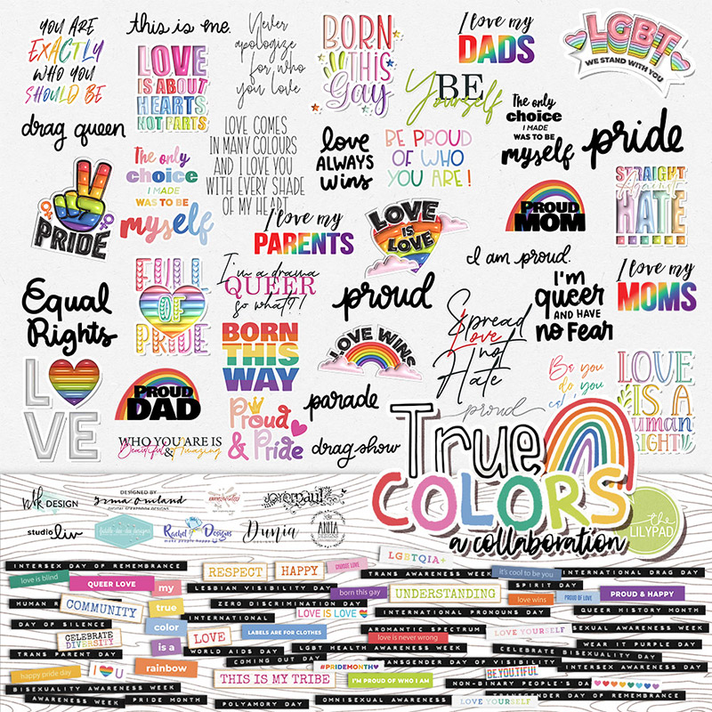 True Colors | Word Art