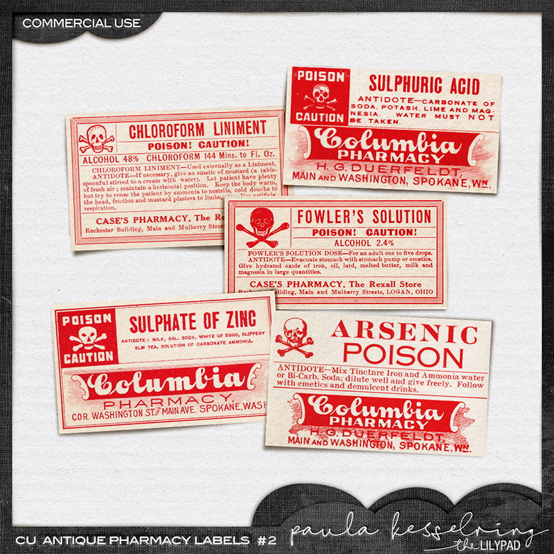 CU - Antique Pharmacy Labels #2 - Image 2