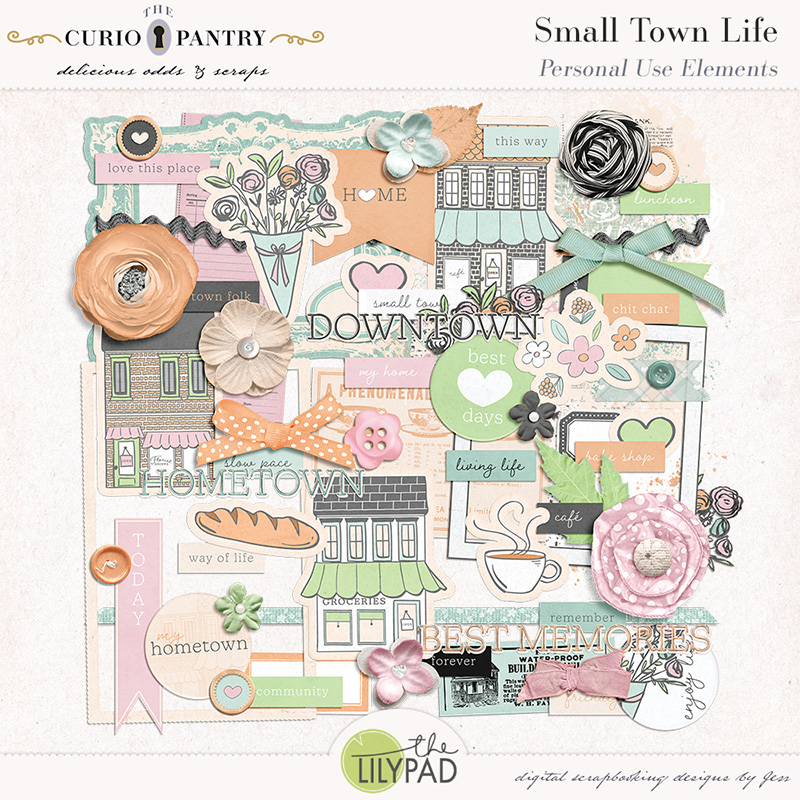 The Curio Pantry Small Town Life PU Elements