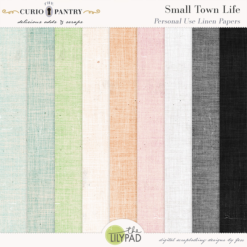 The Curio Pantry Small Town Life PU Linen Papers