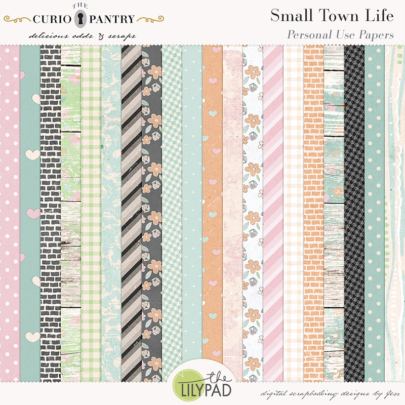 The Curio Pantry Small Town Life PU Papers