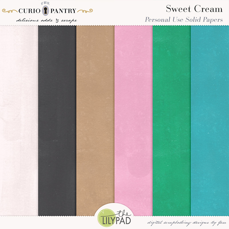 The Curio Pantry Sweet Cream PU Solid Papers