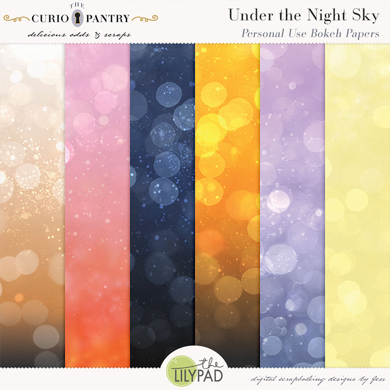 The Curio Pantry Under the Night Sky PU Bokeh Papers